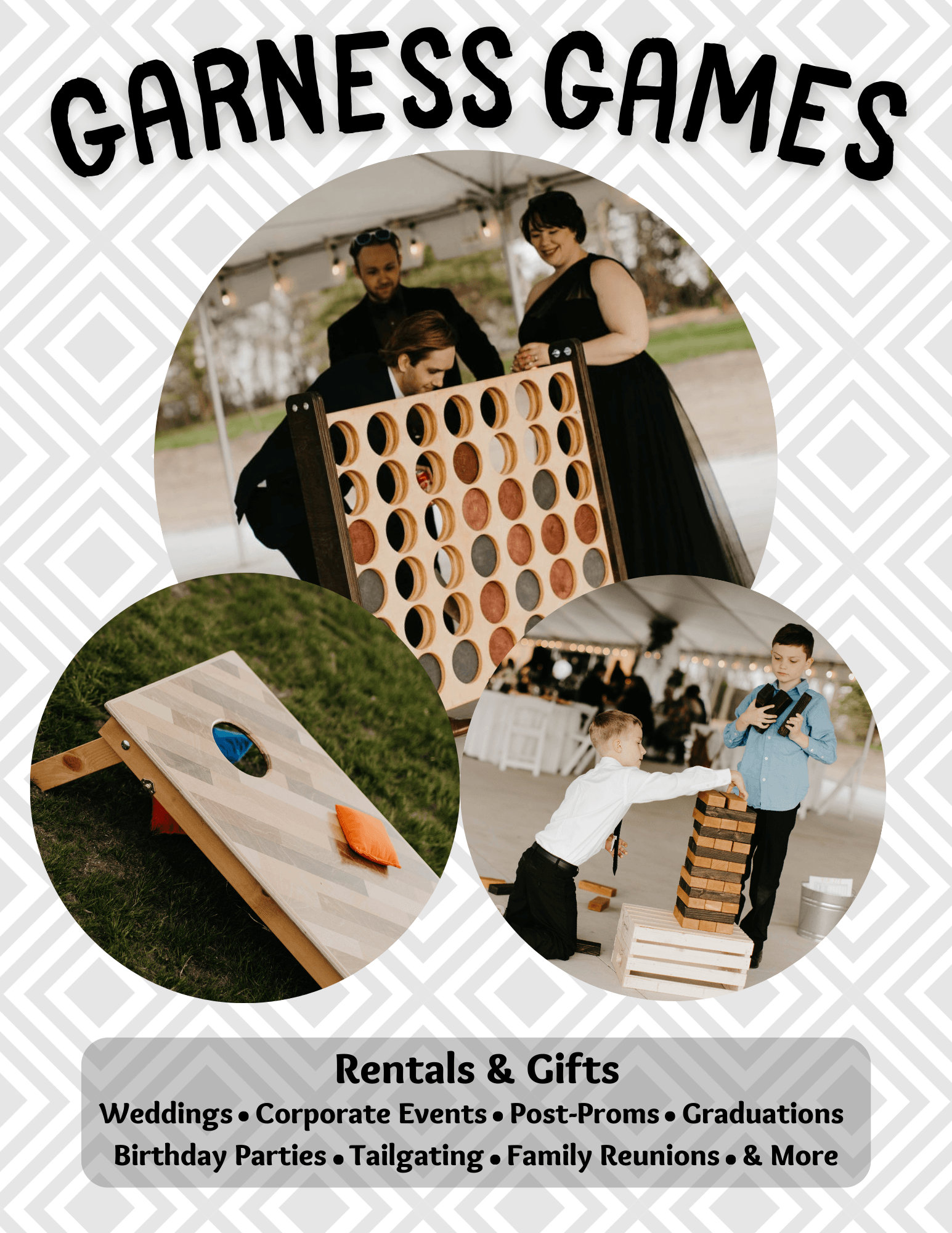 Garness Games - Rental Brochure - Page 1