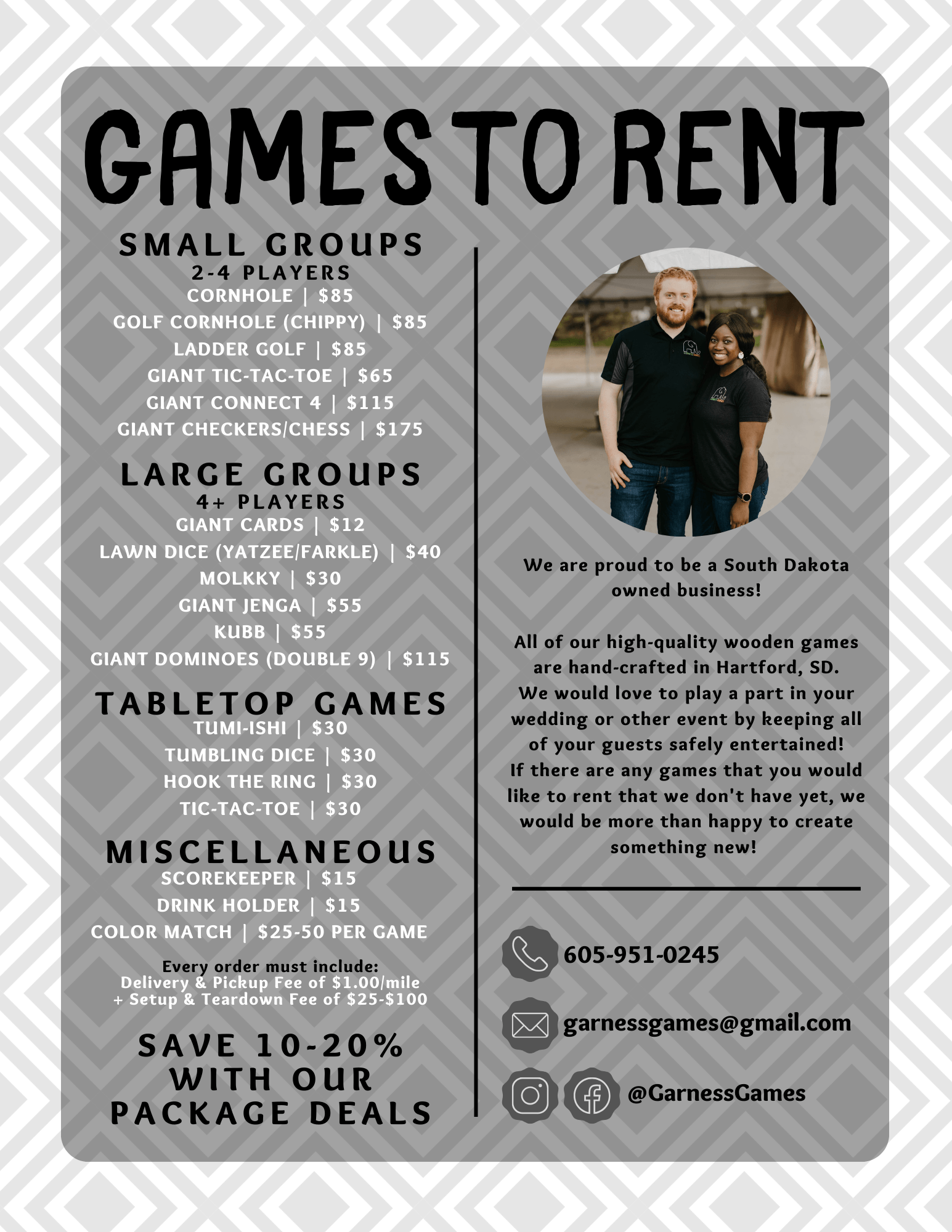 Garness Games - Rental Brochure - Page 2